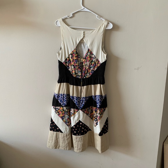 Anthropologie patchwork quilt full skirt dress (gg - Picture 8 of 10